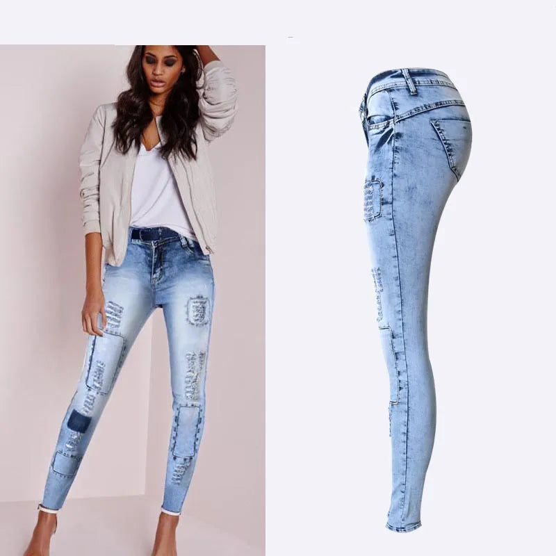 Low Waist Skinny Denim Jeans