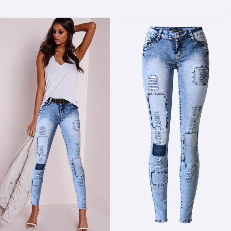 Low Waist Skinny Denim Jeans