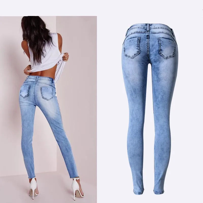 Low Waist Skinny Denim Jeans