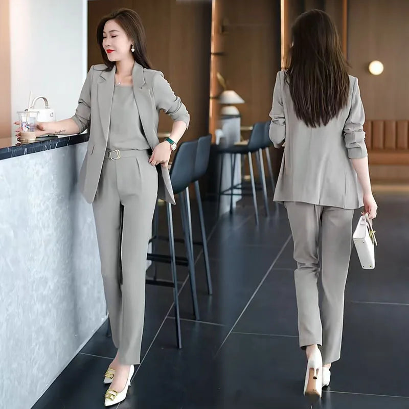 Blazer Casual Pants Set