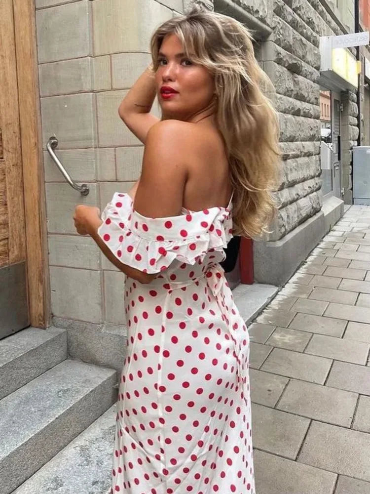 Polka Dot Ruffle Dress