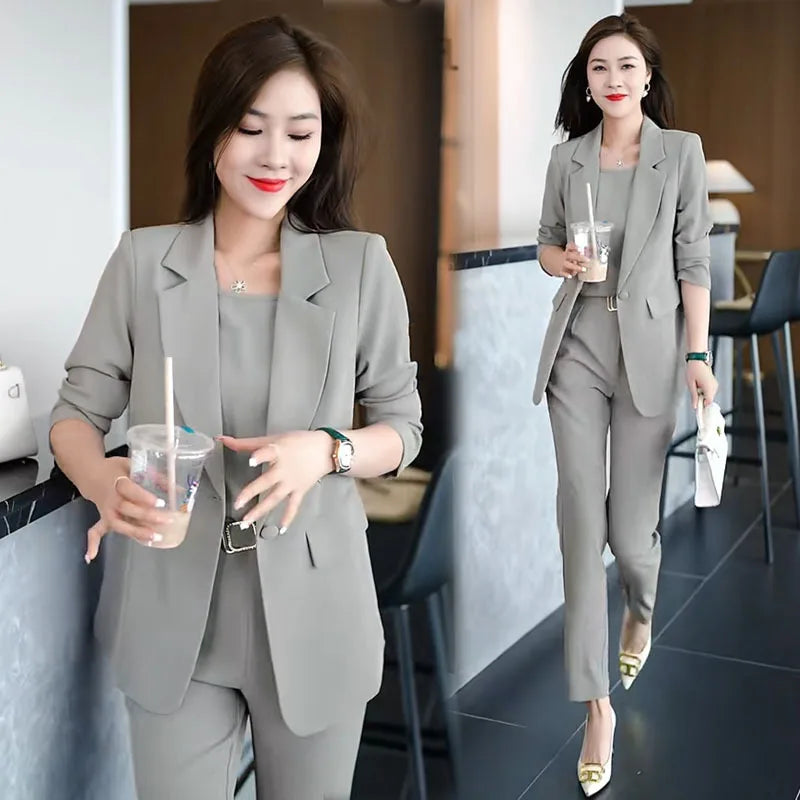 Blazer Casual Pants Set