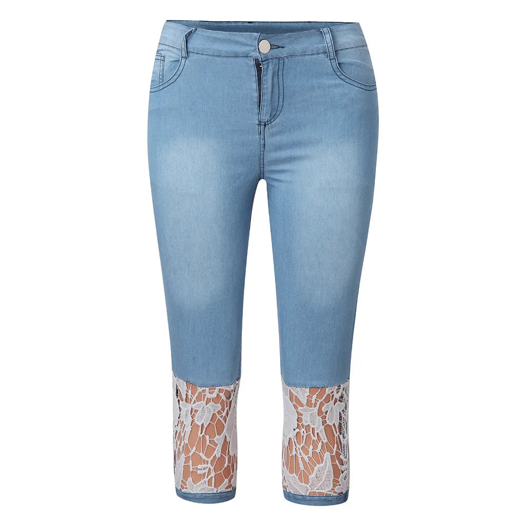 Skinny Cropped Jeggings Denim Pants