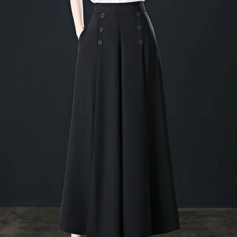 Elastic Wide Leg Trousers