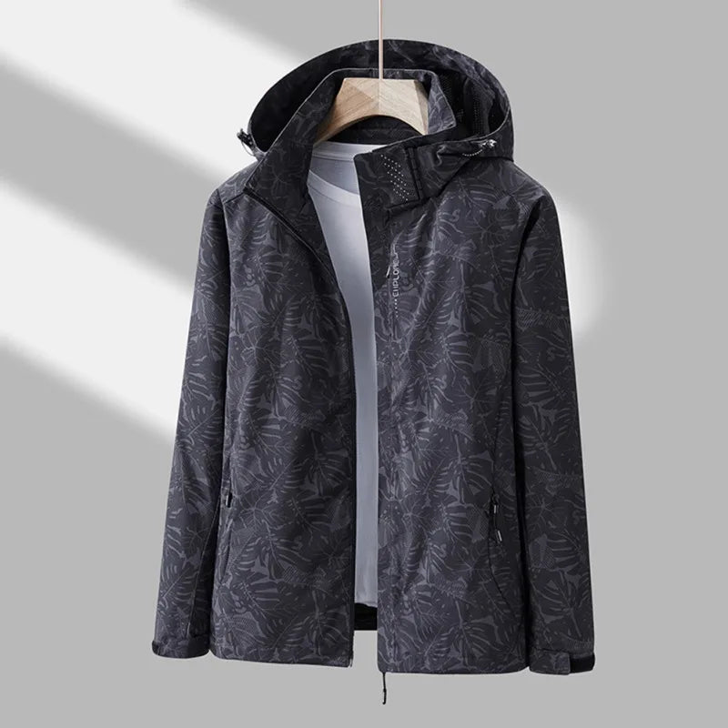 Camouflage Hooded Windbreaker